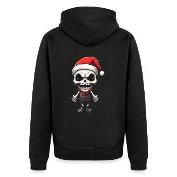 Squelette du Père Noël - Veste à capuche bio Premium Unisexe - noir - Dos - Nico (187cm)