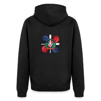 République dominicaine Flag Baseball Bats Pelota - Veste à capuche bio Premium Unisexe - noir - Dos - Nico (187cm)