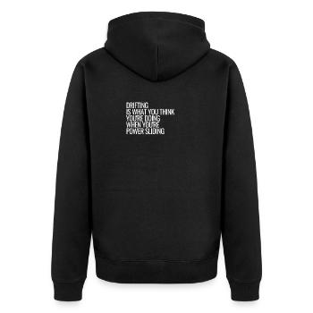 Drifting Power sliding Car Racing Funny - Unisex Premium Organic Zip Hoodie - black - Back - Nico (187cm)