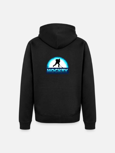Eishockey - Unisex Premium Bio Zip Hoodie - Schwarz