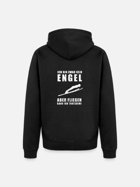 Skispringen | Skispringer | Skisprung | Skifliegen - Unisex Premium Bio Zip Hoodie - Schwarz