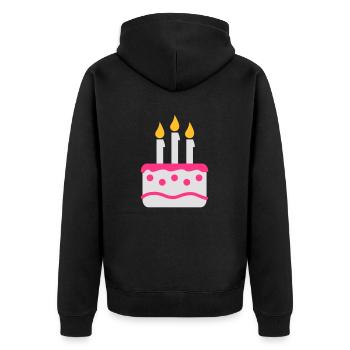 Gâteau d'anniversaire - Veste à capuche bio Premium Unisexe - noir - Dos - Nico (187cm)