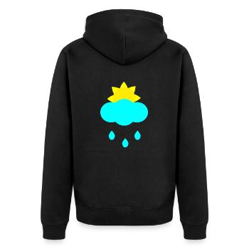 nuage de pluie solaire - Veste à capuche bio Premium Unisexe - noir - Dos - Nico (187cm)