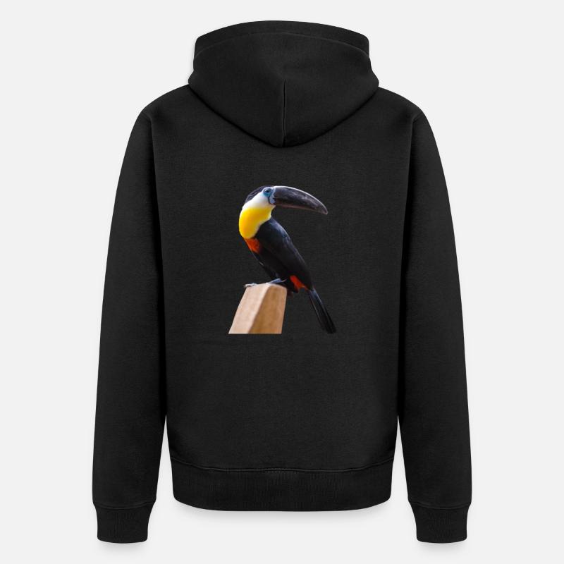 oiseaux long bec - Veste à capuche bio Premium Unisexe - noir