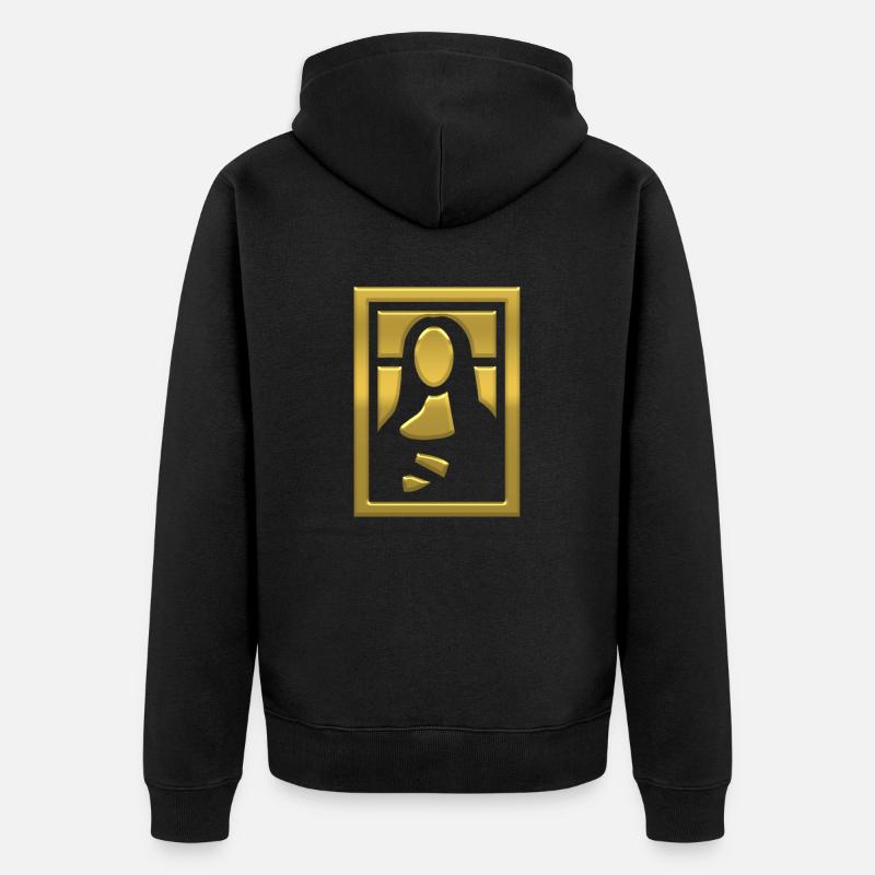 jeu de mona lisa - Veste à capuche bio Premium Unisexe - noir