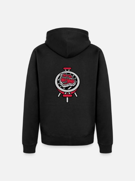 Small Grill Steak BBQ - Unisex Premium Organic Zip Hoodie - black