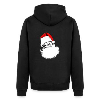 Christmas Hat Santa Claus Christmas Vector - Unisex Premium Organic Zip Hoodie - black - Back - Nico (187cm)