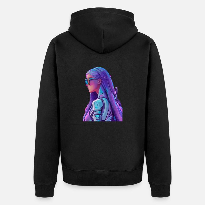 Chasseur spatial - Veste à capuche bio Premium Unisexe - noir