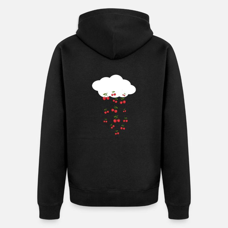 Cherry rain - Unisex Premium Organic Zip Hoodie - black
