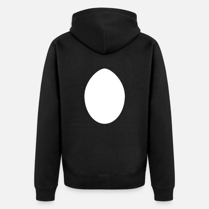 Œuf de Pâques blanc - Veste à capuche bio Premium Unisexe - noir
