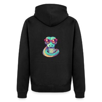 Kas le serpent - Veste à capuche bio Premium Unisexe - noir - Dos - Nico (187cm)