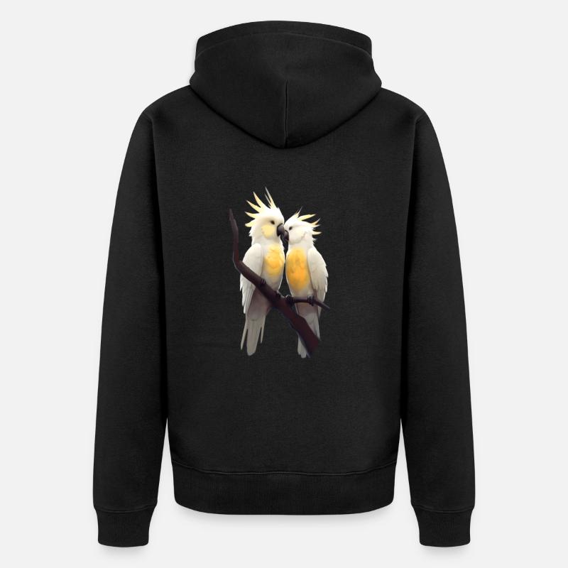 Paire de perroquets - Veste à capuche bio Premium Unisexe - noir