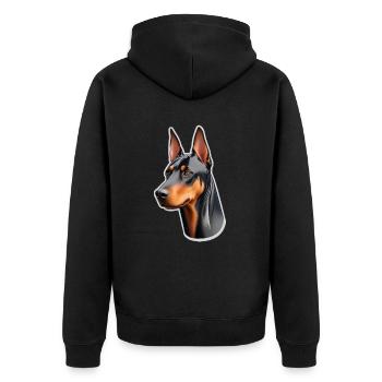 Doberman - Veste à capuche bio Premium Unisexe - noir - Dos - Nico (187cm)