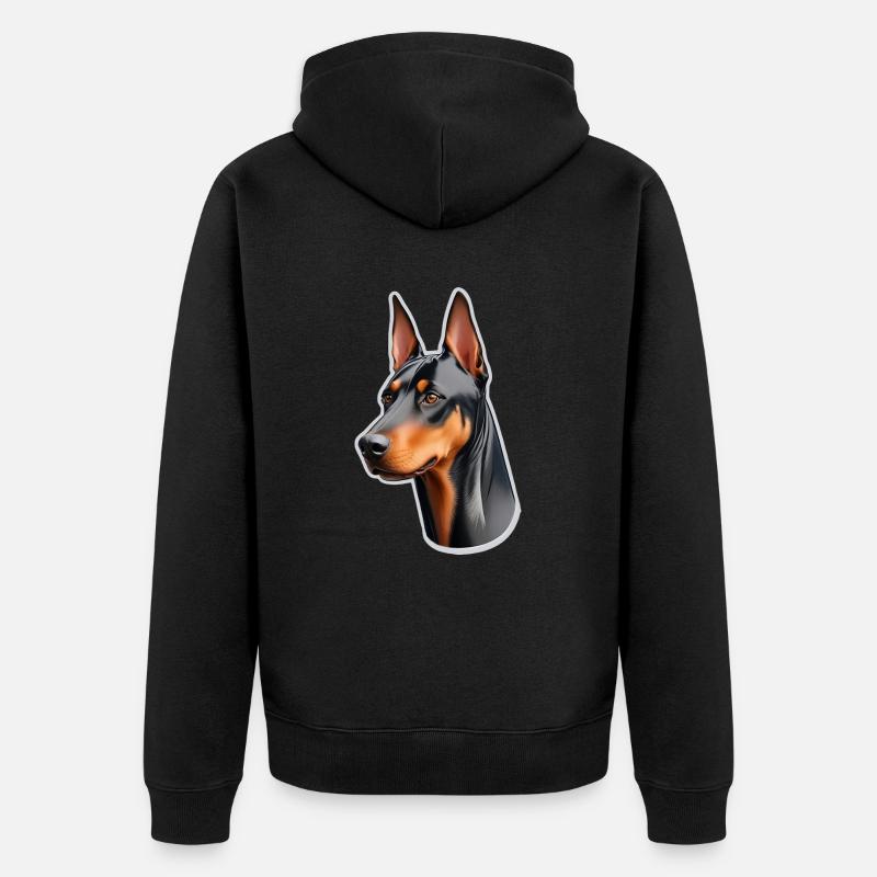 Doberman - Veste à capuche bio Premium Unisexe - noir
