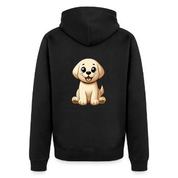 Mignon bébé labrador - Veste à capuche bio Premium Unisexe - noir - Dos - Nico (187cm)