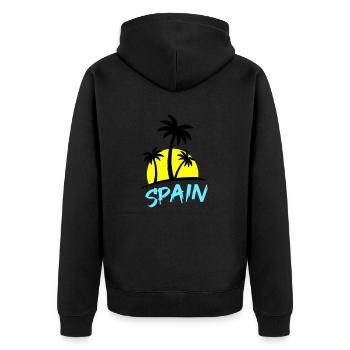 Espagne - Veste à capuche bio Premium Unisexe - noir - Dos - Nico (187cm)