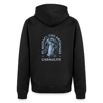 archange saint religion dieu ange foi michael - Veste à capuche bio Premium Unisexe - noir - Dos - Nico (187cm)