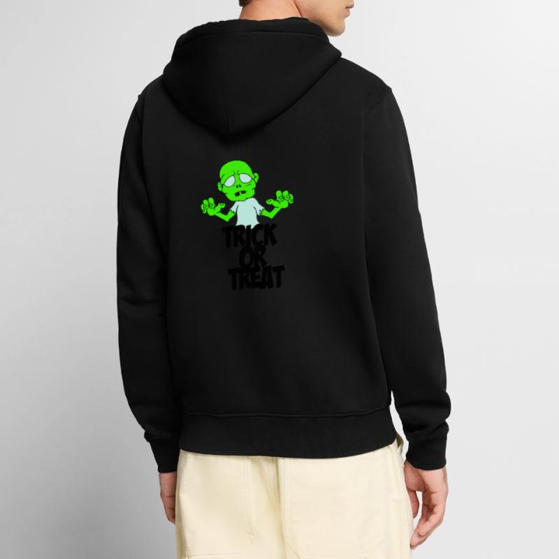 zombie trick or treat Unisex Premium Organic Zip Hoodie