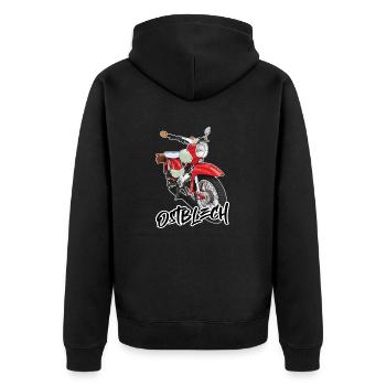 Étoile (rouge) // Illustration - Veste à capuche bio Premium Unisexe - noir - Dos - Nico (187cm)