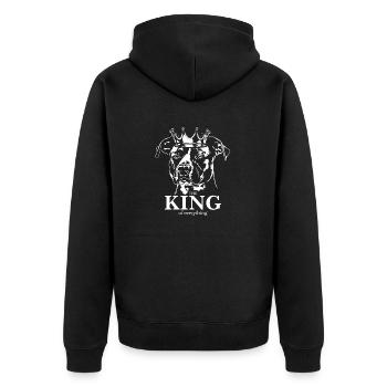 AMERICAN STAFFORDSHIRE King tout Wilsigns - Veste à capuche bio Premium Unisexe - noir - Dos - Nico (187cm)
