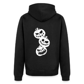 Happy halloween - Veste à capuche bio Premium Unisexe - noir - Dos - Nico (187cm)