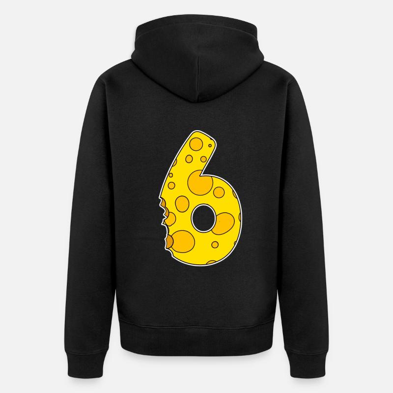 Graphique 6 - Veste à capuche bio Premium Unisexe - noir