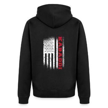 Gift for Kabaddi Lovers - Unisex Premium Organic Zip Hoodie - black - Back - Nico (187cm)