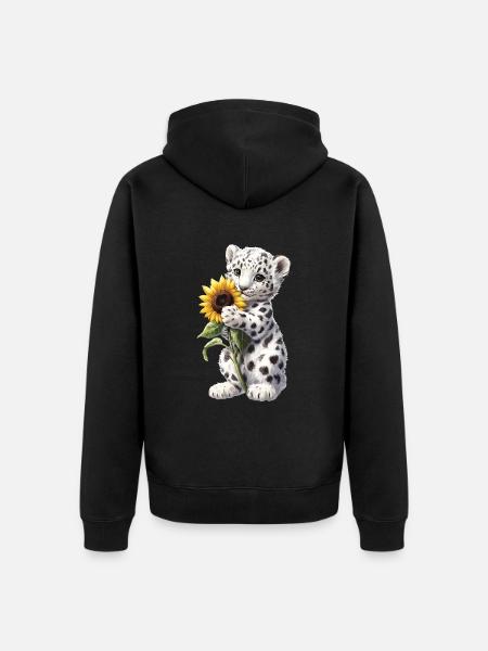 Hase - Unisex Premium Bio Zip Hoodie - Schwarz