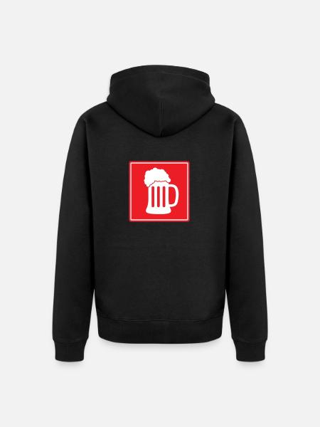 Durstlöscher Bier - Unisex Premium Bio Zip Hoodie - Schwarz