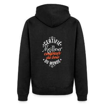 Certifié meilleur bûcheron du monde - Veste à capuche bio Premium Unisexe - noir - Dos - Nico (187cm)