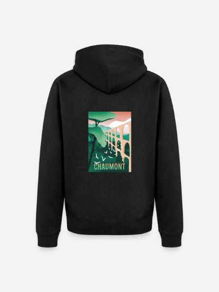 Chaumont Haute-Marne - Unisex Premium Organic Zip Hoodie - black