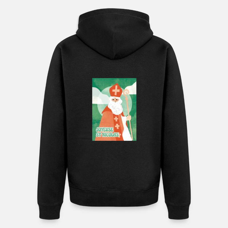 joyeuse st nicolas - Veste à capuche bio Premium Unisexe - noir