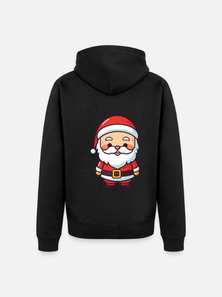 Santa Claus Santa Christmas - Unisex Premium Organic Zip Hoodie - black
