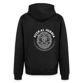 Basken Euskal Herria Spanien Euskara Spanien - Unisex Premium Bio Zip Hoodie - Schwarz - Hinten - Nico (187cm)