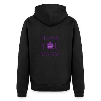 Queen 70th Anniversary of the Throne 2022 70 Years platinum - Unisex Premium Organic Zip Hoodie - black - Back - Nico (187cm)