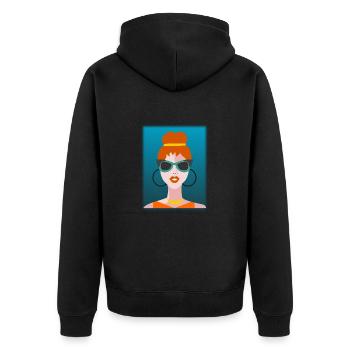 FEMME. FILLE. ADOLESCENT. JOURNEE DE LA FEMME - Veste à capuche bio Premium Unisexe - noir - Dos - Nico (187cm)