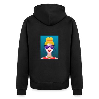 FEMME. FILLE. ADOLESCENT. JOURNEE DE LA FEMME - Veste à capuche bio Premium Unisexe - noir - Dos - Nico (187cm)