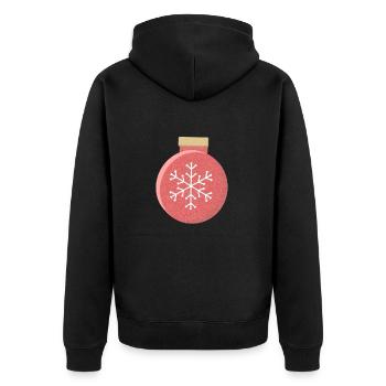 Weihnachten - Christbaumkugel - Unisex Premium Bio Zip Hoodie - Schwarz - Hinten - Nico (187cm)