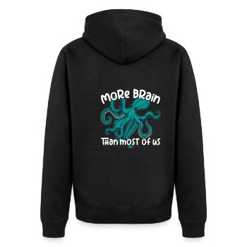 Pieuvres intelligentes - Big Octopu - Veste à capuche bio Premium Unisexe - noir - Dos - Nico (187cm)