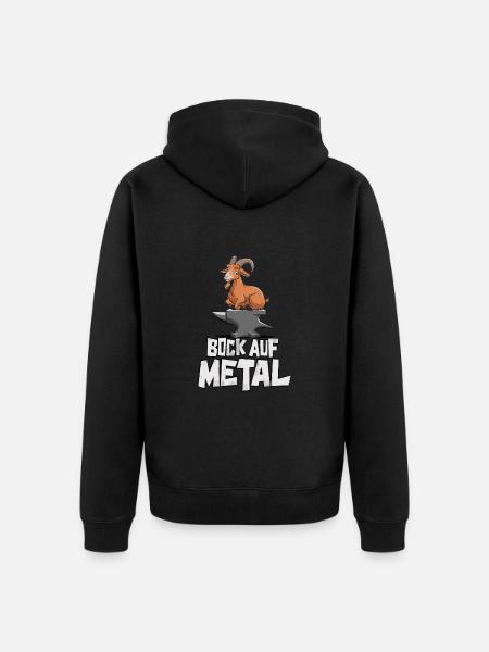 Bock auf Metal - Unisex Premium Bio Zip Hoodie - Schwarz