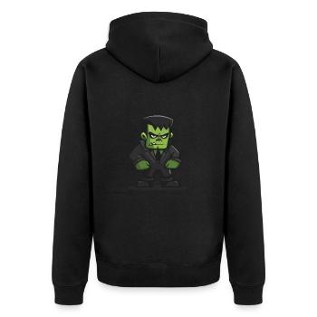 Zombie Halloween Comic - Unisex Premium Bio Zip Hoodie - Schwarz - Hinten - Nico (187cm)