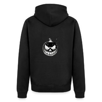Frissons garantis - Citrouille d'Halloween - Veste à capuche bio Premium Unisexe - noir - Dos - Nico (187cm)