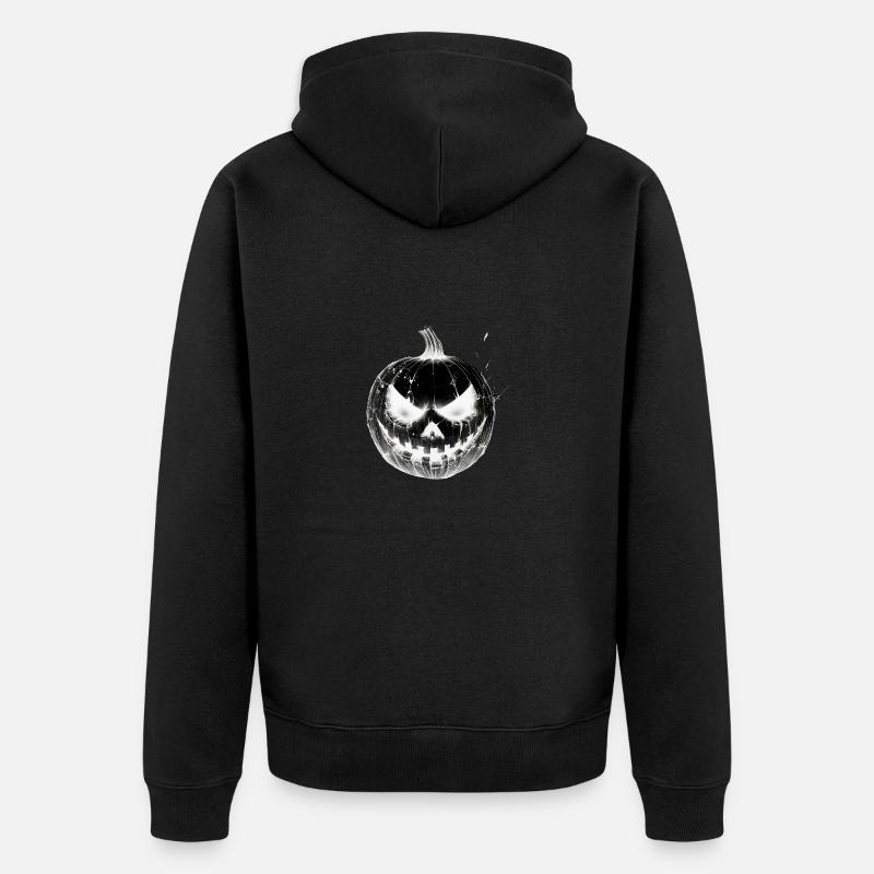 Frissons garantis - Citrouille d'Halloween - Veste à capuche bio Premium Unisexe - noir