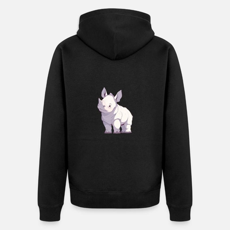 Rhinocéros - Veste à capuche bio Premium Unisexe - noir