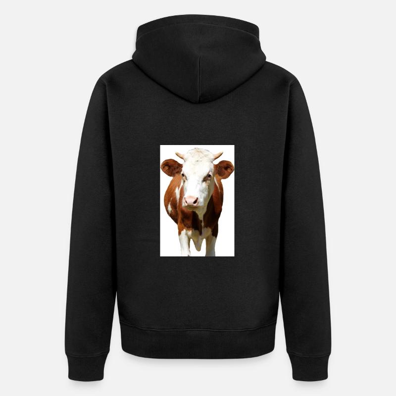 Affiche de vache - Veste à capuche bio Premium Unisexe - noir