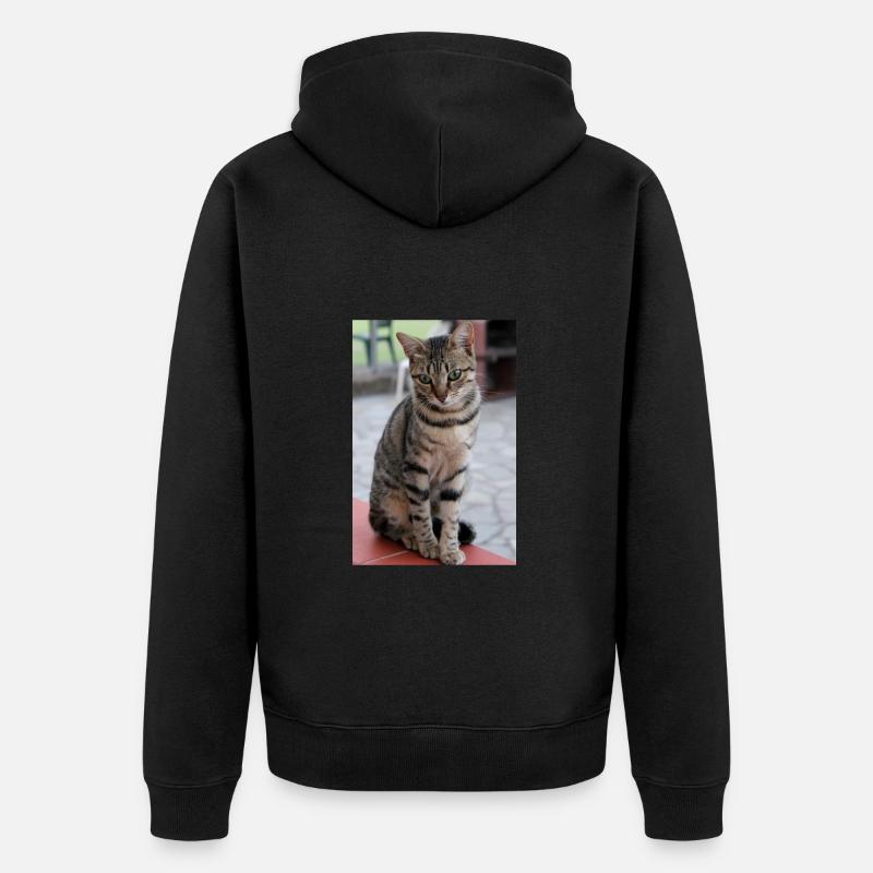 chat, chaton - Veste à capuche bio Premium Unisexe - noir