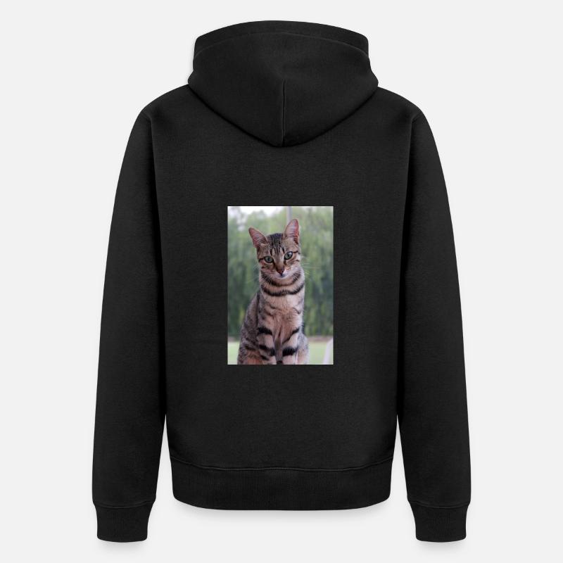 Chat chat chaton doux - Veste à capuche bio Premium Unisexe - noir