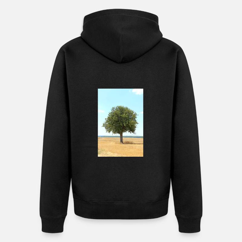 Arbre, Environnement, Nature - Veste à capuche bio Premium Unisexe - noir