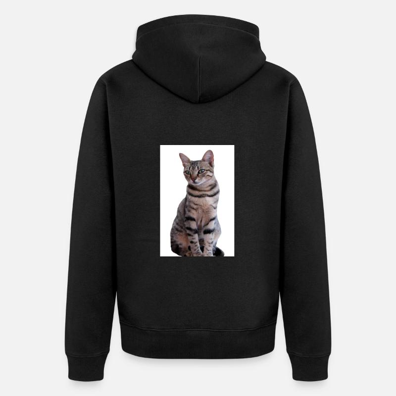 Chat chat noir chaton - Veste à capuche bio Premium Unisexe - noir