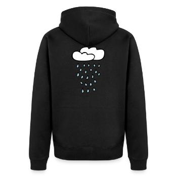 nuage de pluie - Veste à capuche bio Premium Unisexe - noir - Dos - Nico (187cm)